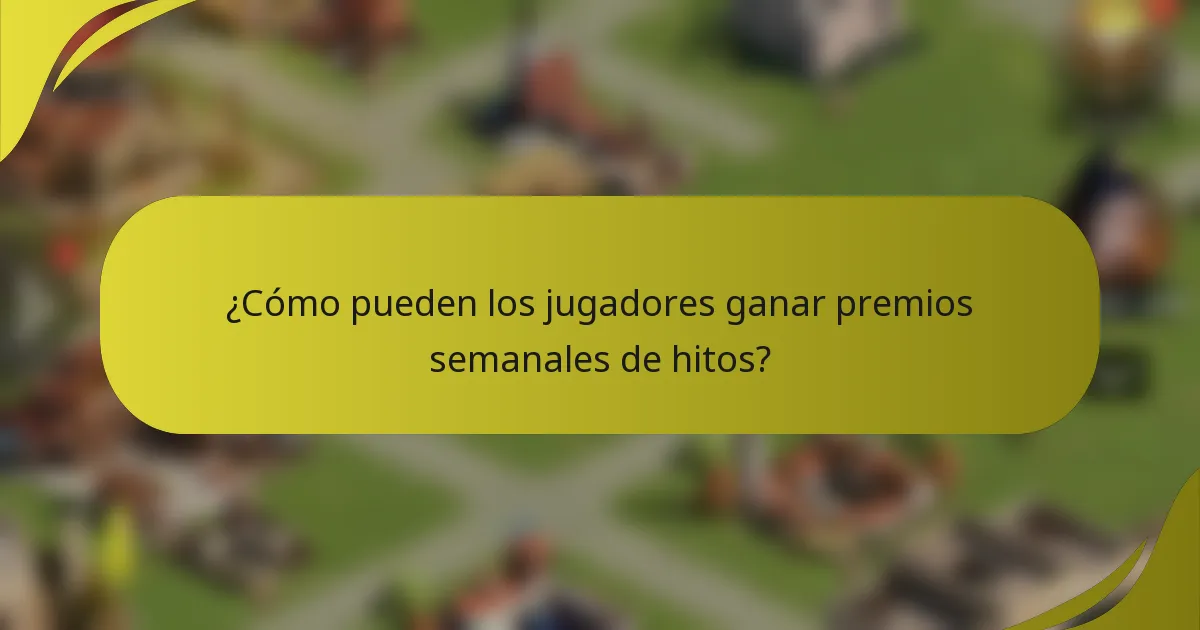 ¿Cómo pueden los jugadores ganar premios semanales de hitos?